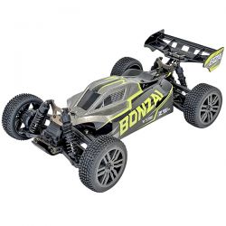 Buggy t&eacute;l&eacute;command&eacute; Bonzai Kraze 1/12 4WD 48km/h jaune et gris