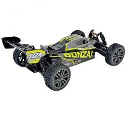 Buggy t&eacute;l&eacute;command&eacute; Bonzai Kraze 1/12 4WD 48km/h jaune et gris
