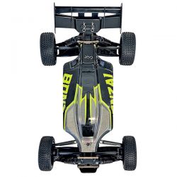 Buggy t&eacute;l&eacute;command&eacute; Bonzai Kraze 1/12 4WD 48km/h jaune et gris