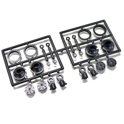 Chapes et pi�ces plastique pour amortisseurs mp9 tki kyosho