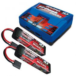 CHARGEUR DOUBLE EZ-PEAK + 2X LI-PO 11.1V 5000MAH TRAXXAS