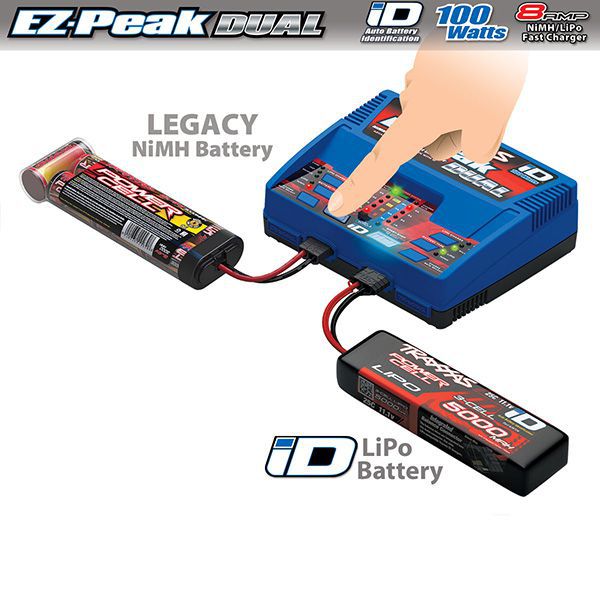 Achat Traxxas PAck 2xlipo 3S 5000 mAh + chargeur 2972G