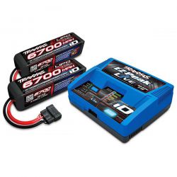 CHARGEUR EZ-PEAK LIVE + 2X LIPO 14.8V 6700MAH TRAXXAS