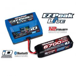 CHARGEUR EZ-PEAK LIVE + 2X LIPO 14.8V 6700MAH TRAXXAS