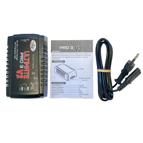 MHD Chargeur Lipo Ultimate pro 3 V2 2S/3S 2A Z032069 - RC Riders