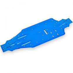 Châssis alu bleu pour Traxxas Sledge 9522