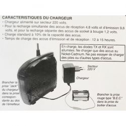 Chauffe-bougie avec batterie de 2600mAh et chargeur secteur