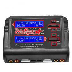 Dual charger hrc 2x120w + 2 batteries li-po 3s 5000mah