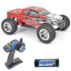 FTX Carnage 2.0 truck 1/10 4WD moteur charbon carrosserie rouge