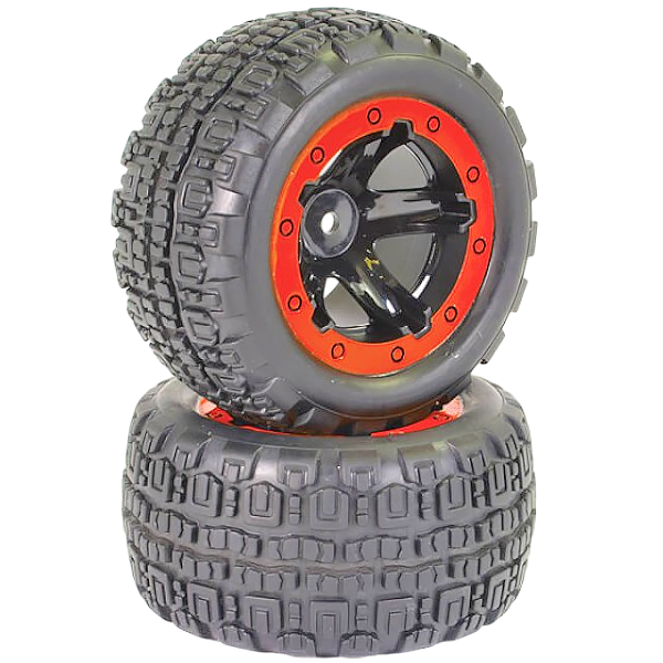 FTX paire de roues rouge pour Tracer 1/16 Truggy FTX9765R