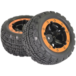 FTX pneus collés sur jantes orange pour Tracer FTX9765