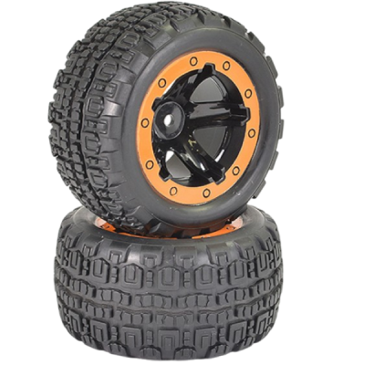 FTX pneus coll�s sur jantes orange pour Tracer FTX9765