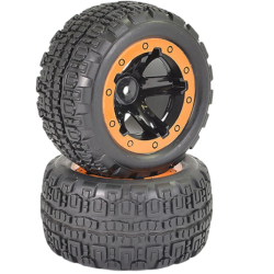 FTX pneus collés sur jantes orange pour Tracer FTX9765