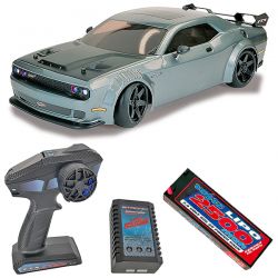 FTX voiture piste 1/10 4WD Stinger moteur brushless carrosserie grise 