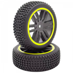 Funtek paire de roues avant jaune pour le SBX FTK-21106