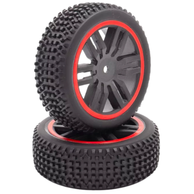 Funtek paire de roues avant rouge pour le SBX FTK-21103