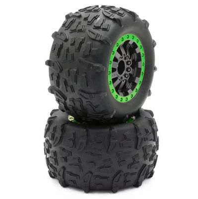 Funtek paire de roues compl�tes vertes pour le STX FTK-21061