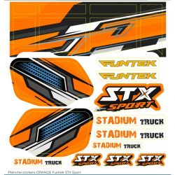 Funtek planche de stickers orange pour STX FTK-21060