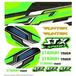 Funtek planche de stickers vert pour STX FTK-21063