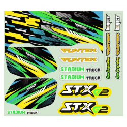 Funtek planche de stickers verte pour STX G2 FTK-21080