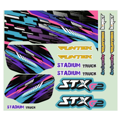 Funtek planche de stickers violette pour STX G2 FTK-21083