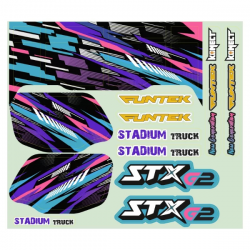 Funtek planche de stickers violette pour STX G2 FTK-21083