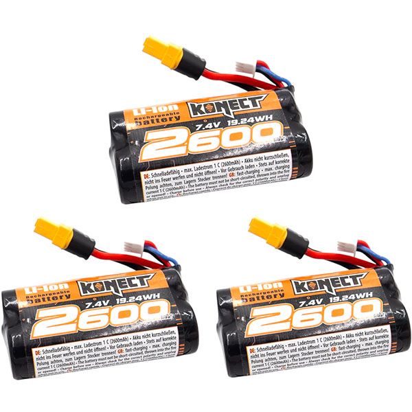 Funtek STX G2 violet avec trois batteries de 2600mAh