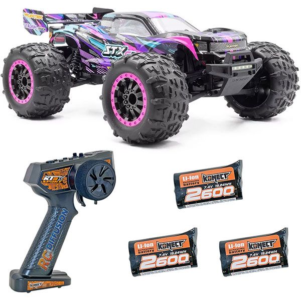 Funtek STX G2 violet avec trois batteries de 2600mAh