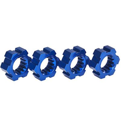 Hexagones de roues alu anodis�s bleu pour x-maxx traxxas 7756X