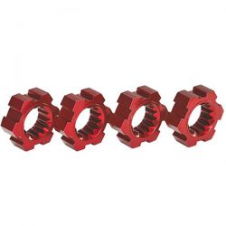 Hexagones de roues alu anodisés rouge pour x-maxx traxxas 7756R