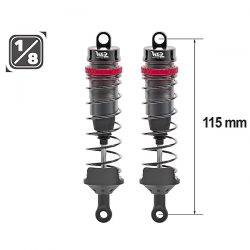 Hobbytech amortisseurs arrières 115mm big bore 16mm pour voiture RC 1/8 
