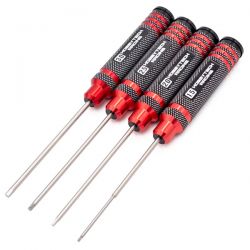 Hobbytech ensemble de 4 tournevis BTR manche alu