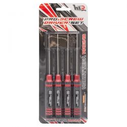 Hobbytech ensemble de 4 tournevis BTR manche alu