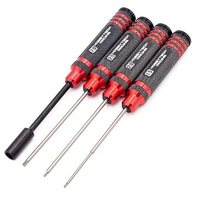 Hobbytech ensemble de trois tournevis BTR et une cl� � douille de 7mm pour les �crous de roue
