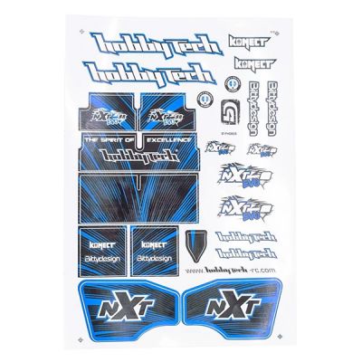 Hobbytech planche de stickers autocollants pour Nxt Evo RR bleu STICK-NXT-EVORR-BL