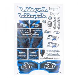 Hobbytech planche de stickers autocollants pour Nxt Evo RR bleu STICK-NXT-EVORR-BL