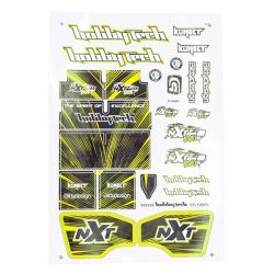 Hobbytech planche de stickers autocollants pour Nxt Evo RR jaune STICK-NXT-EVORR-YE