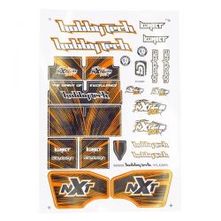 Hobbytech planche de stickers autocollants pour Nxt Evo RR orange STICK-NXT-EVORR-OR