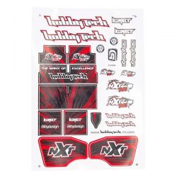 Hobbytech planche de stickers autocollants pour Nxt Evo RR rouge STICK-NXT-EVORR-RD