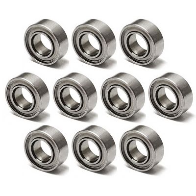 HRC jeu de10 roulements � billes flasques m�tal 4X8X3 mm 