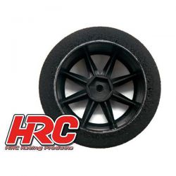HRC pneus mousse arrière 40° sur jantes noires 30mm 