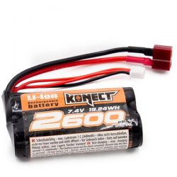 Konect batterie 2600 mAh 7,4V pour Funtek STX MTX Bonzai 1/12