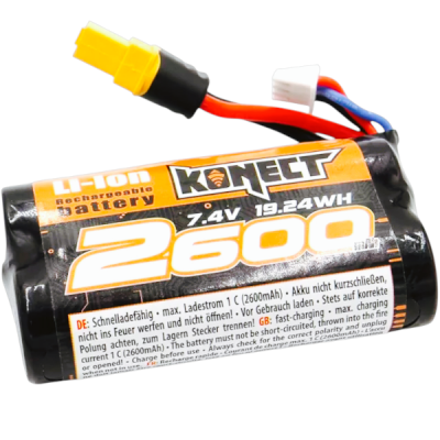 Konect batterie Li-Ion 2600 mAh 7,4V prise XT60