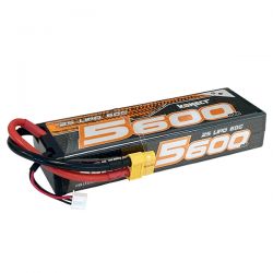 Konect lot de deux batteries Li-Po 2S 7,4v 5600mAh 60C prise XT60