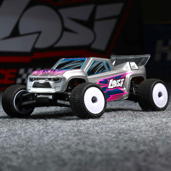 LOS-1392T Losi Micro Truggy 1/28 2WD RTR carrosserie silver 