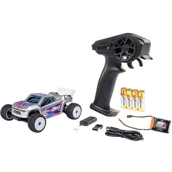 LOS-1392T Losi Micro Truggy 1/28 2WD RTR carrosserie silver 