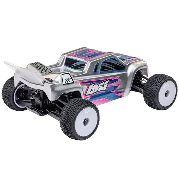 LOS-1392T Losi Micro Truggy 1/28 2WD RTR carrosserie silver 