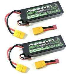 Pack chargeur polyvalent Absima APC-1 + 2 batteries Li-Po 2S 7,4V 5600mAh
