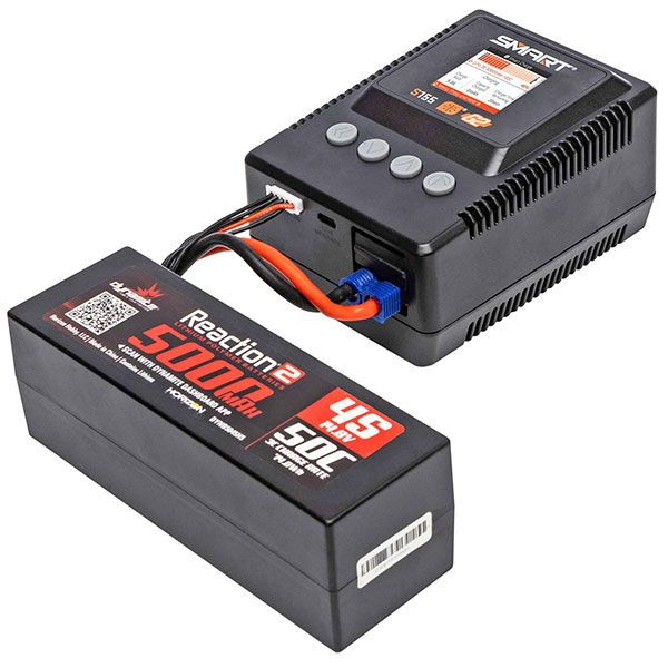 Pack chargeur Spektrum intelligent + une batterie Spektrum Smart G2 Li-Po 2S 7,4V 5000mAh prise IC3