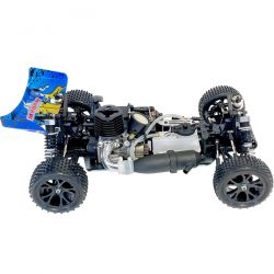 Pack eco buggy 1/10 thermique MHD Flash carrosserie bleue
